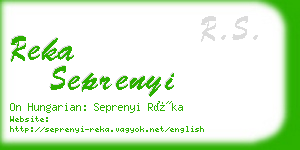 reka seprenyi business card